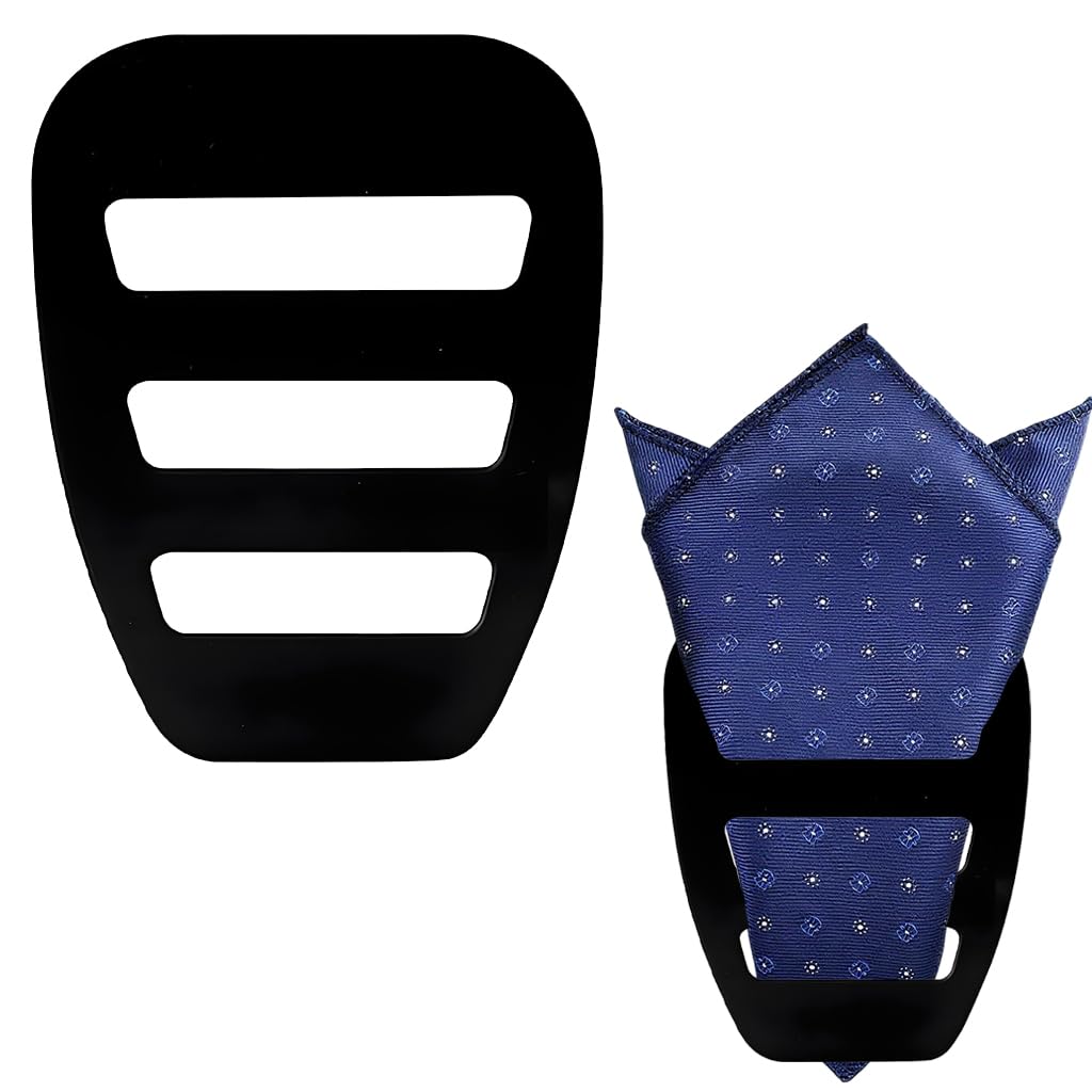 Slim Pocket Square Holder, Hidden Pocket Square Retainer for Men, Keeps Handkerchiefs Neat & Secure