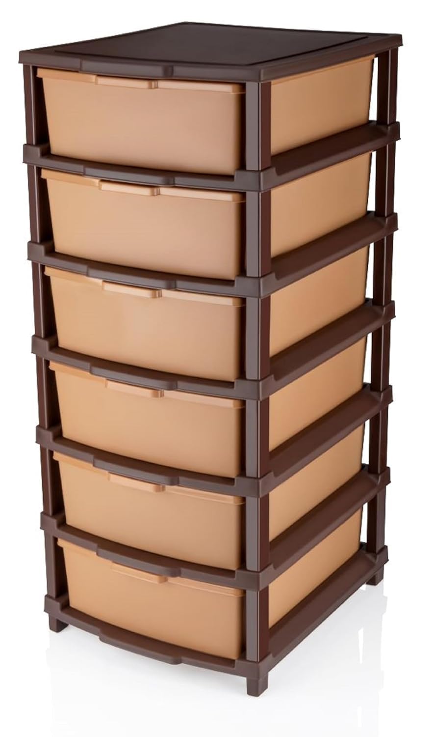 BTOS Extra-Large Plastic Modular Drawer Storage Chest Organizer - Multipurpose Anti-Slip Rack System for Home & Office (6 layer File Drawer)