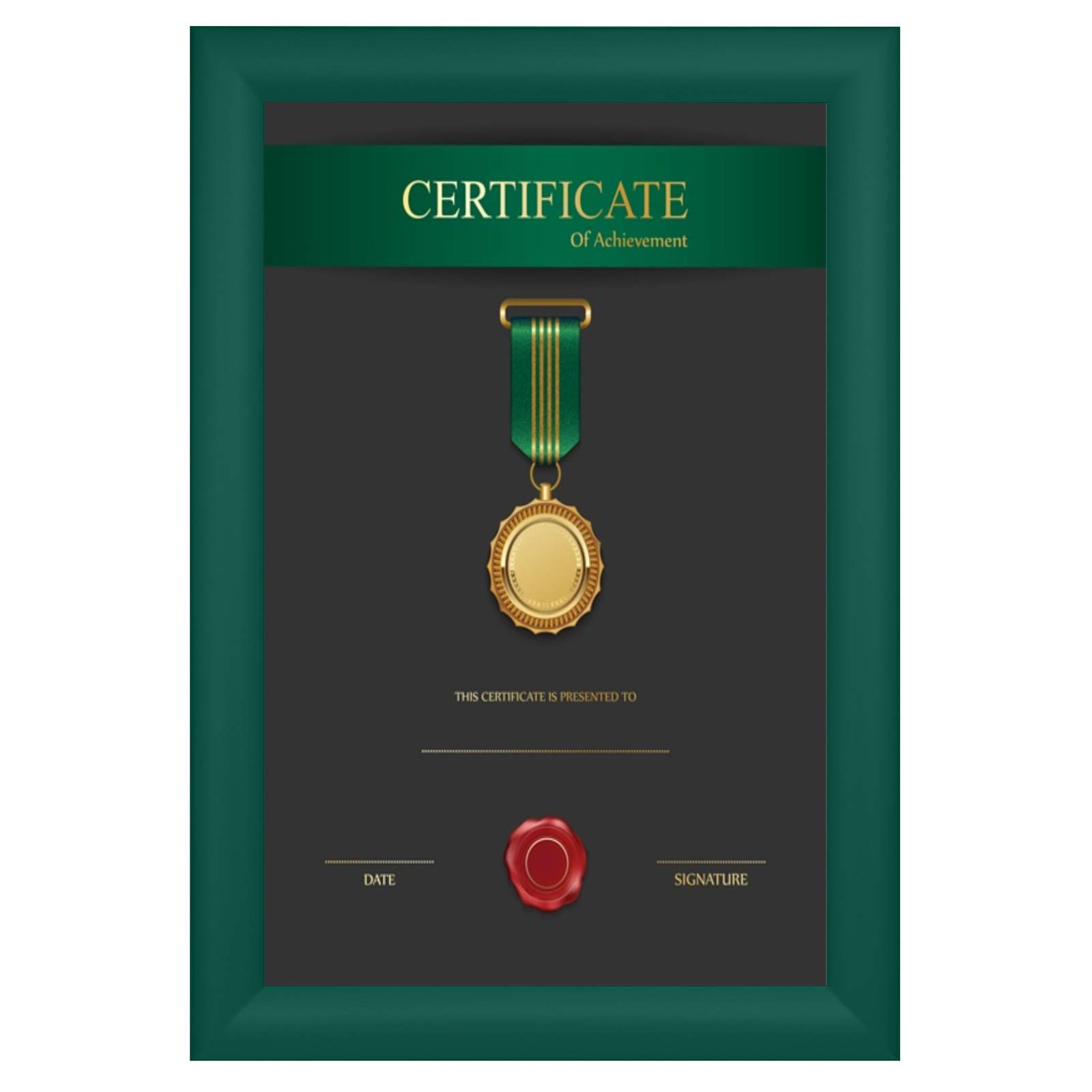 Cadre poster de changement de poster rapide Snapezo aluminium vert 27,9 x 43,2 cm