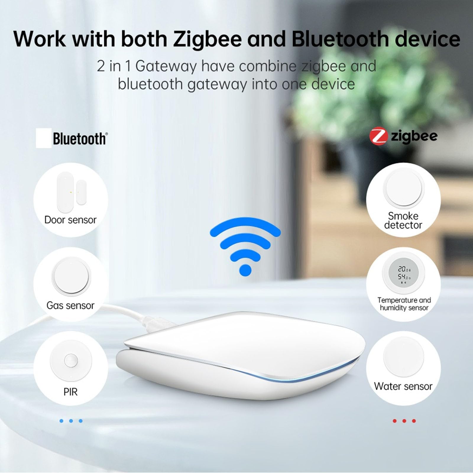 pour TUYA Intelligent ZigBee+Blueteeth Passerelle Sans Fil Double Mode Appareil Maison Intelligente