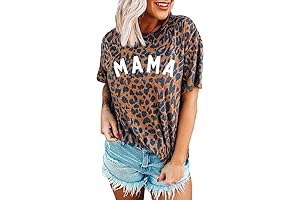 Stylish Cheetah-Print Tees for Moms