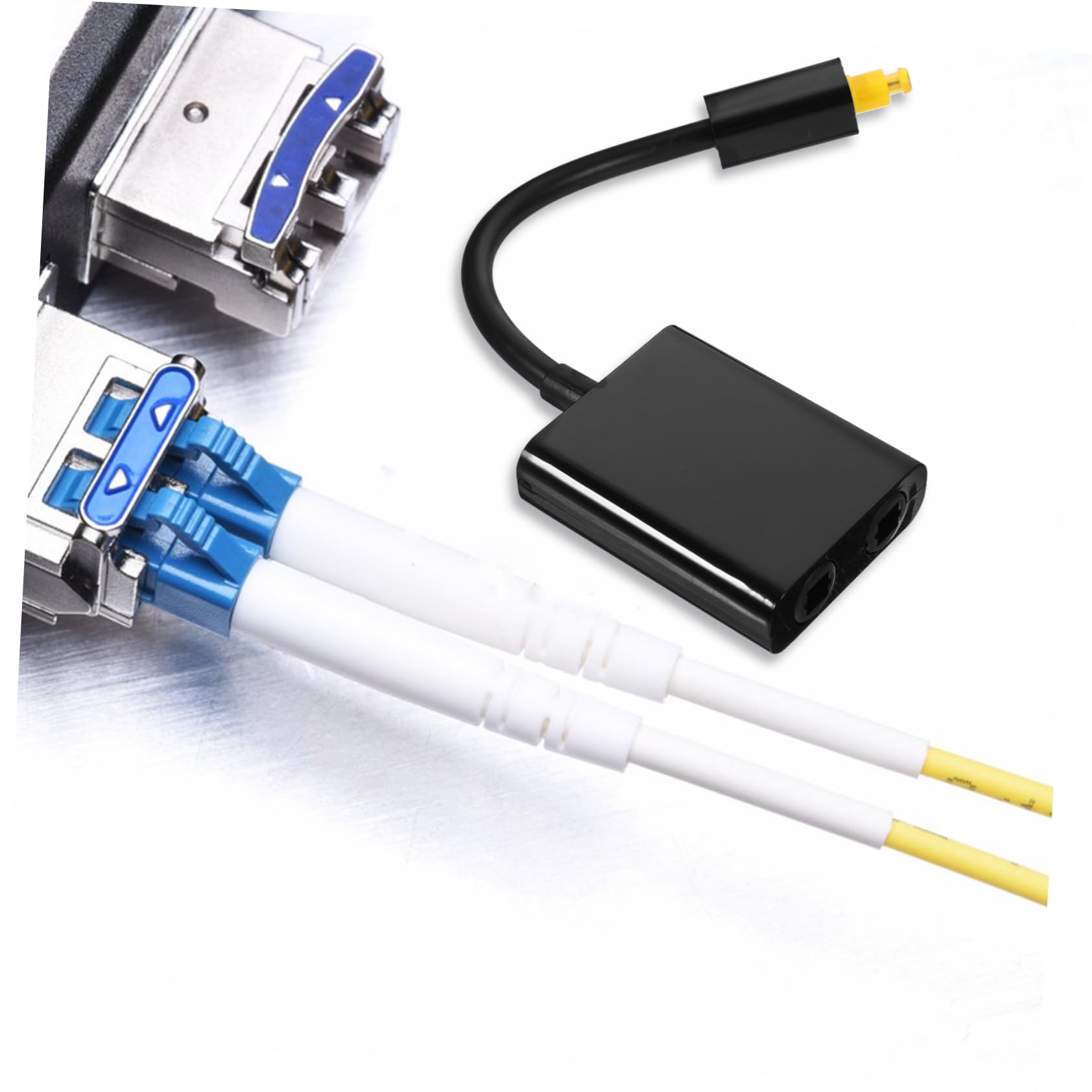 Artibetter 3piezas Divisor Óptico De Audio Digital Adaptador De Audio Conexión Óptica Compatible TV y DVD Color Negro para Distribuir Sonido Dispositivos Simultáneamente