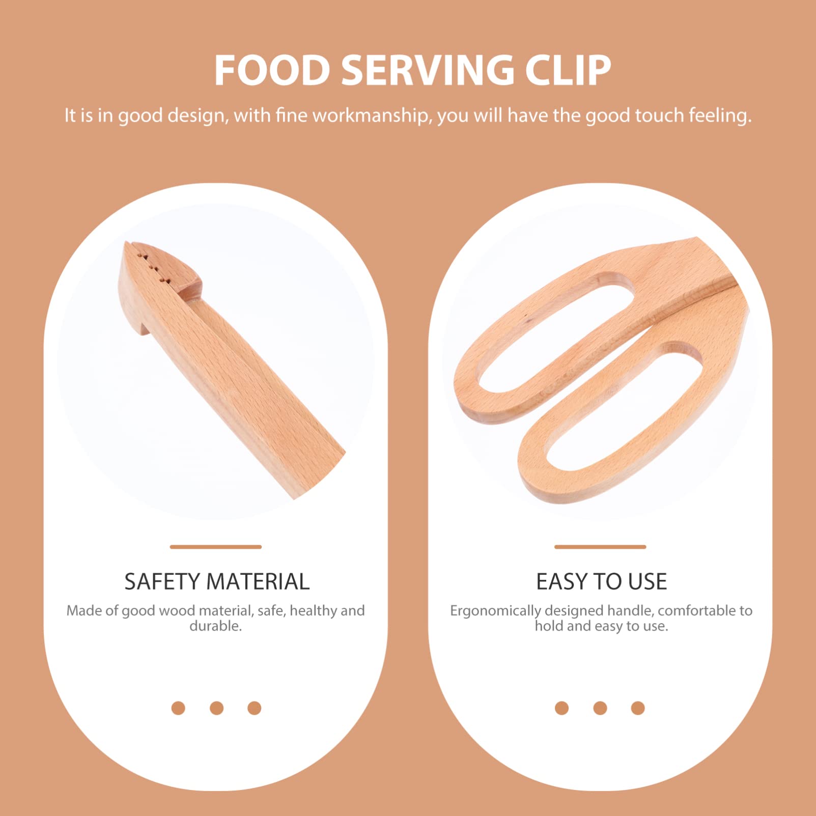 OUNONA 5piezas Pinza De Barbacoa Antideslizante De Inoxidable Para Servir Alimentos Clip Multifuncional Para Pan y Pasta Utensilio De Cocina Ergonomico