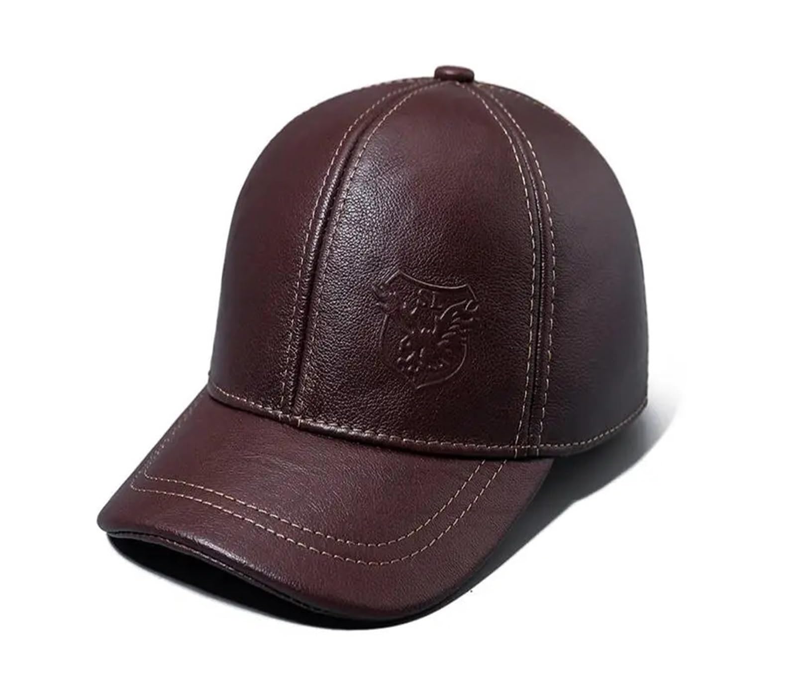 Cowhide baseball cap male autumn and winter genuine leather hat thermal thickening cotton earmuffs