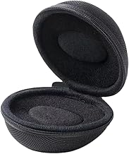 AUGEN Travel Watch Case Organizer | Zippered Hard Shell Watch Box with Heavy Duty Nylon Exterior | Fits All Watches & Smartwatches Up to 60mm – Scratch-Resistant, Shockproof, Portable - Black (1)