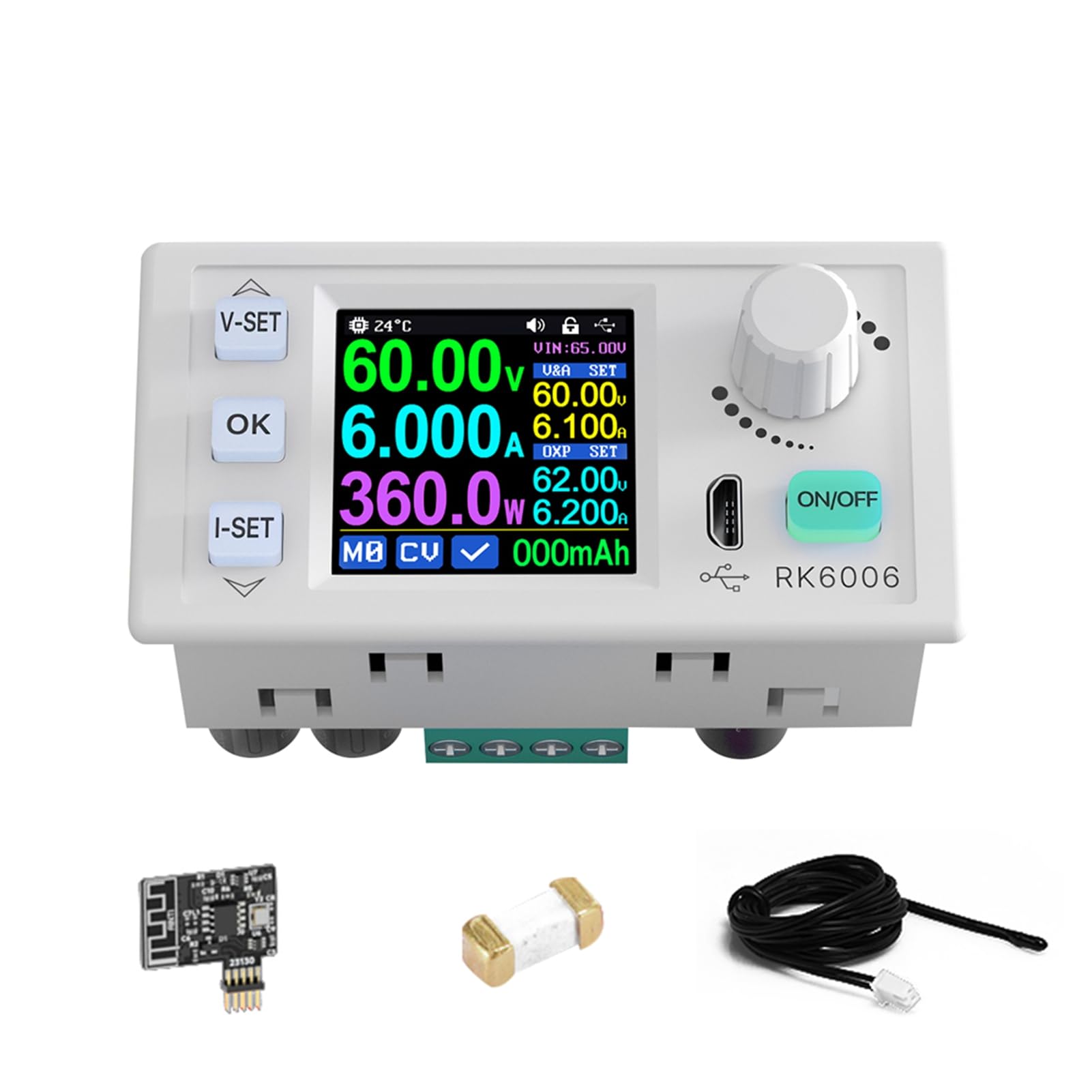 Stabilisierte Stromquelle, Einstellbares CNC-Gleichstromstabilisierungsnetzteil mit Mehreren Schutzfunktionen, 1,54-Zoll-LCD-Display, Hochauflösender Bildschirm, (RK6006-BT USB-
