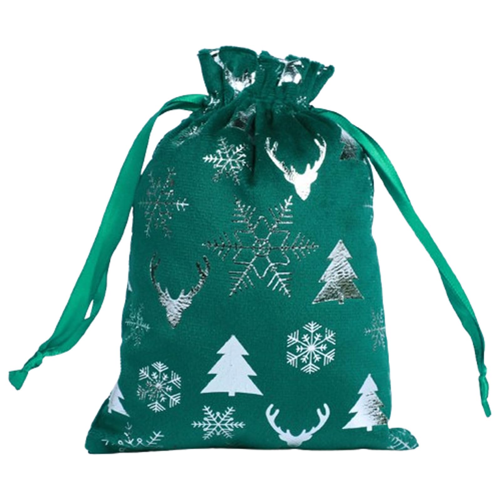 50 PezziSacchetti Piccoli Natalizi con Coulisse,Sacchetti Caramella di Natale,Sacchetti Regalo di Natale,Design Differenti,Sacchetti Natale Ecologici,Adatto Confezionare Caramelle,Giocattoli o Regali