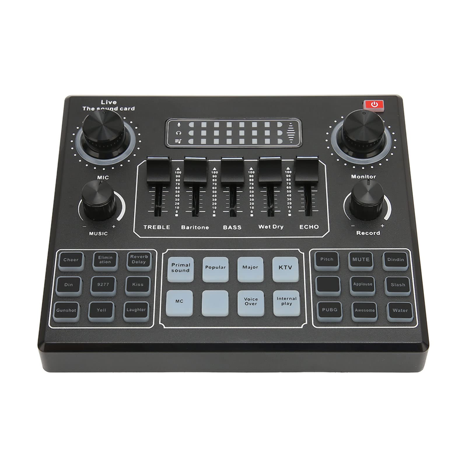Live Sound Card, Sound Mixer Board, Mixer Sound Board Console System, Multiple Sound Effects Voice Changing for Live Streaming Home KTV-image-21