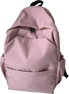 Generisch Mochilas Escuela Mujeres Hombres y Mujeres Adultos Moda Color Sólido Tela Cremallera Gran Capacidad Mochila Estudiante Niños Mochilas