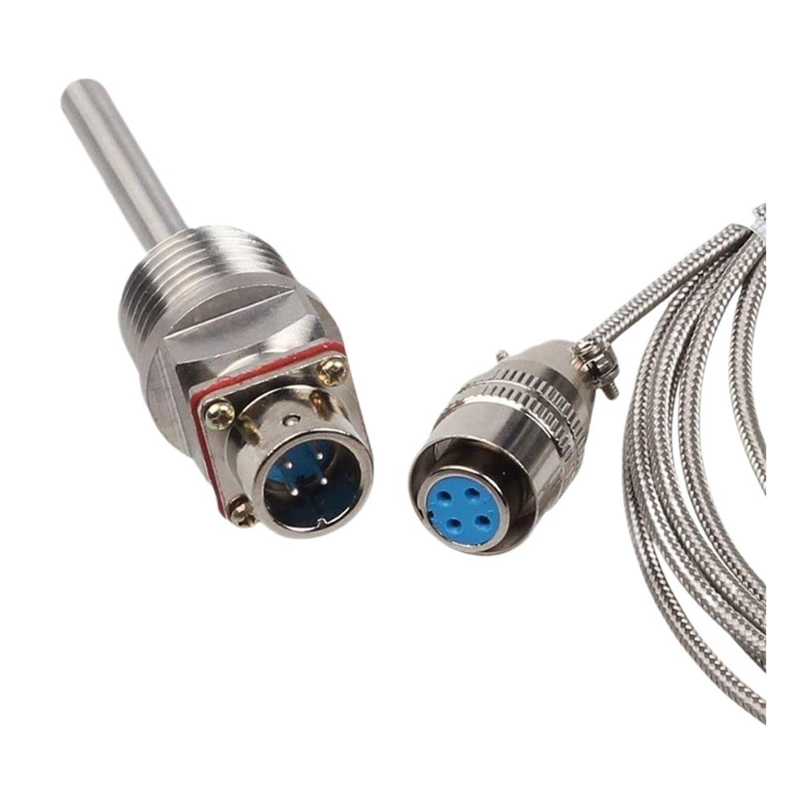 Czujnik temperatury RTD PT100 Sonda 50~200 mm Gwinty 1/2" NPT z kablem 1~5 m -58°F-572oF Wodoodporny i olejoodporny