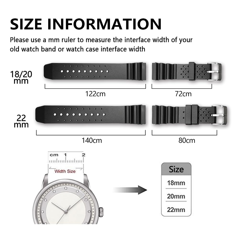 Bracelet Silicone Blanc Pour Montre 22 Mm