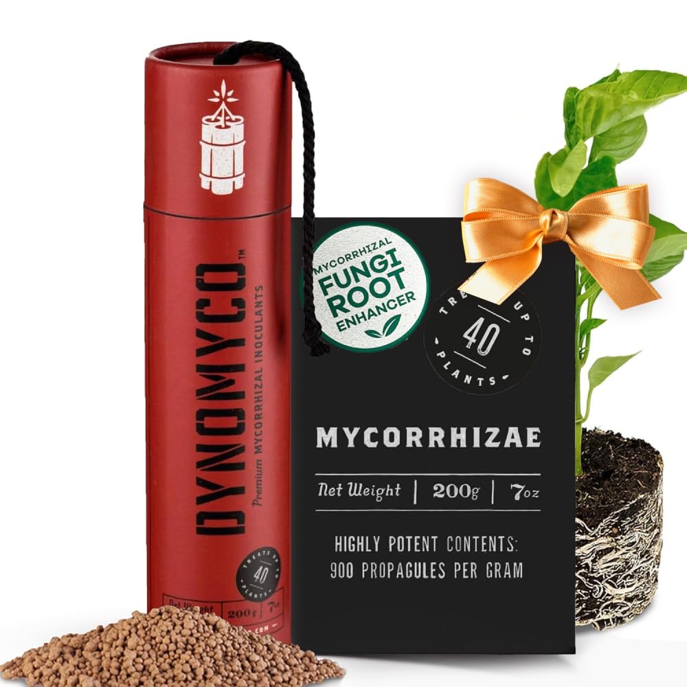 DYNOMYCO Granular Mycorrhizal Fungi Inoculant, 200g / 7oz – Boosts Root Growth, Yields & Nutrient Uptake – 900 Propagules/g, Concentrated Granules, & OMRI Listed – Biofertilizer for Plant Growth