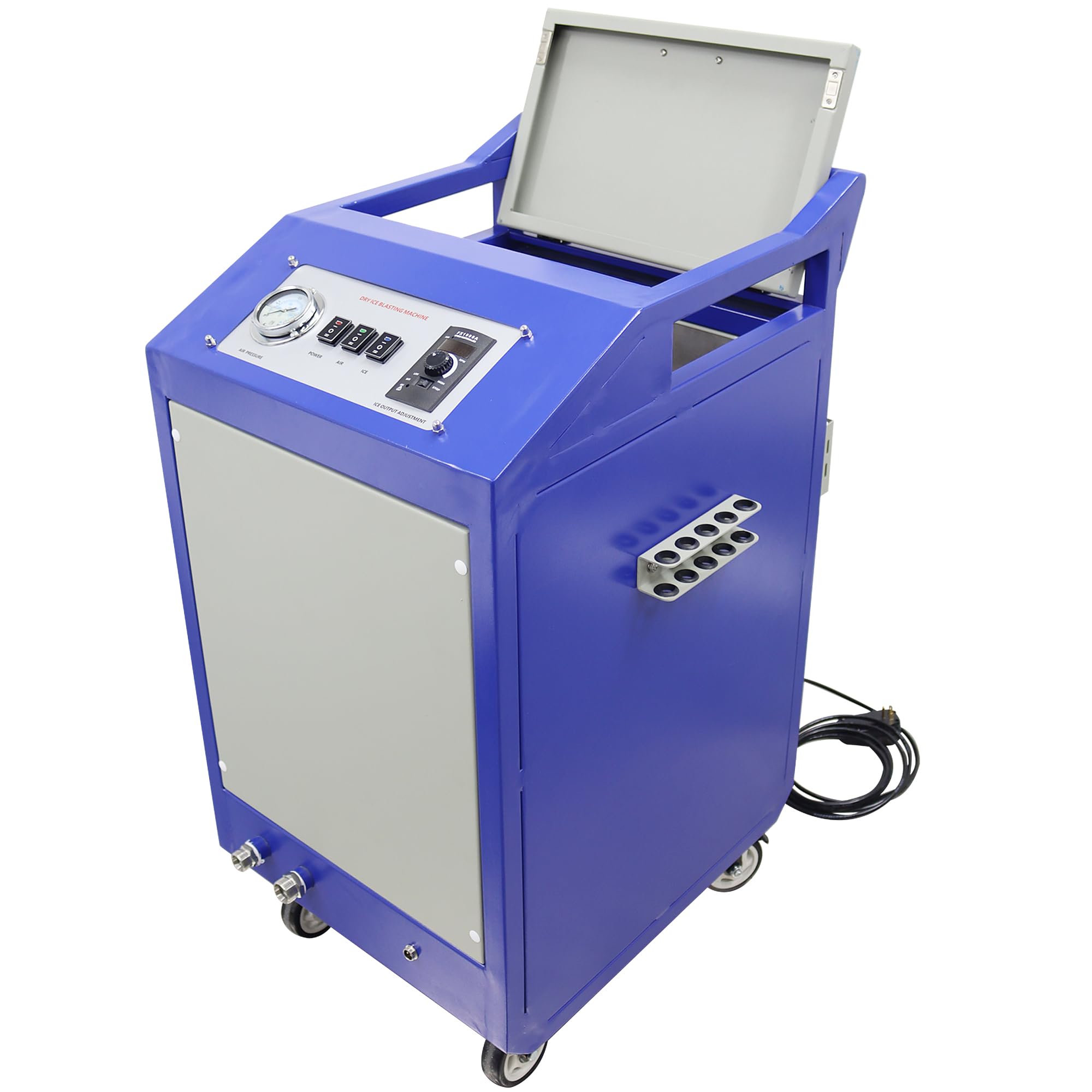 HQHAOTWU Dry Ice Blasting Machine Industrial Pellet Dry Ice Blasters with Handheld Control Spray Heads 5 Nozzles Dry Ice Cleaner Deburring Cleaning Machine for Car Ship Cleaning 120VAC/60Hz