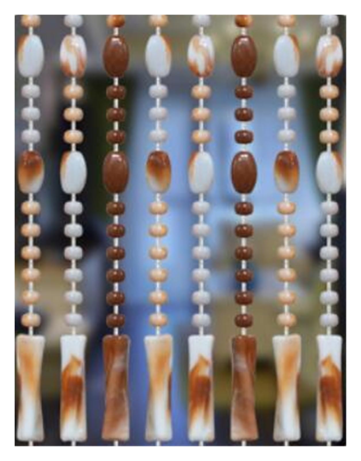 Rideaux de Porte décoration d'intérieur, Ornements séparation Salon, Perle(Brown,35 Strings 185cm)