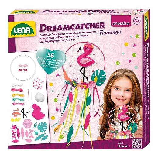 Lena Atrapasueños Flamenco Artesanía Set por 6+ Años Niños