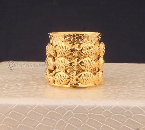 Miniatura 2 de Fish Spinner Ring, 925 Silver Ring, Handmade Ring Women, Meditation Ring Women, Unique Ring, Fish Spinner Gold Ring, Fidget Spinner Ring, Fidget