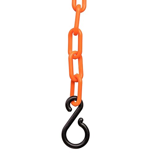 Miniatura 24 de US Weight Cadena de plástico verde de seguridad de 2 x 25 pies con tecnología SunShield resistente a los rayos UV, eslabones de cadena de plástico