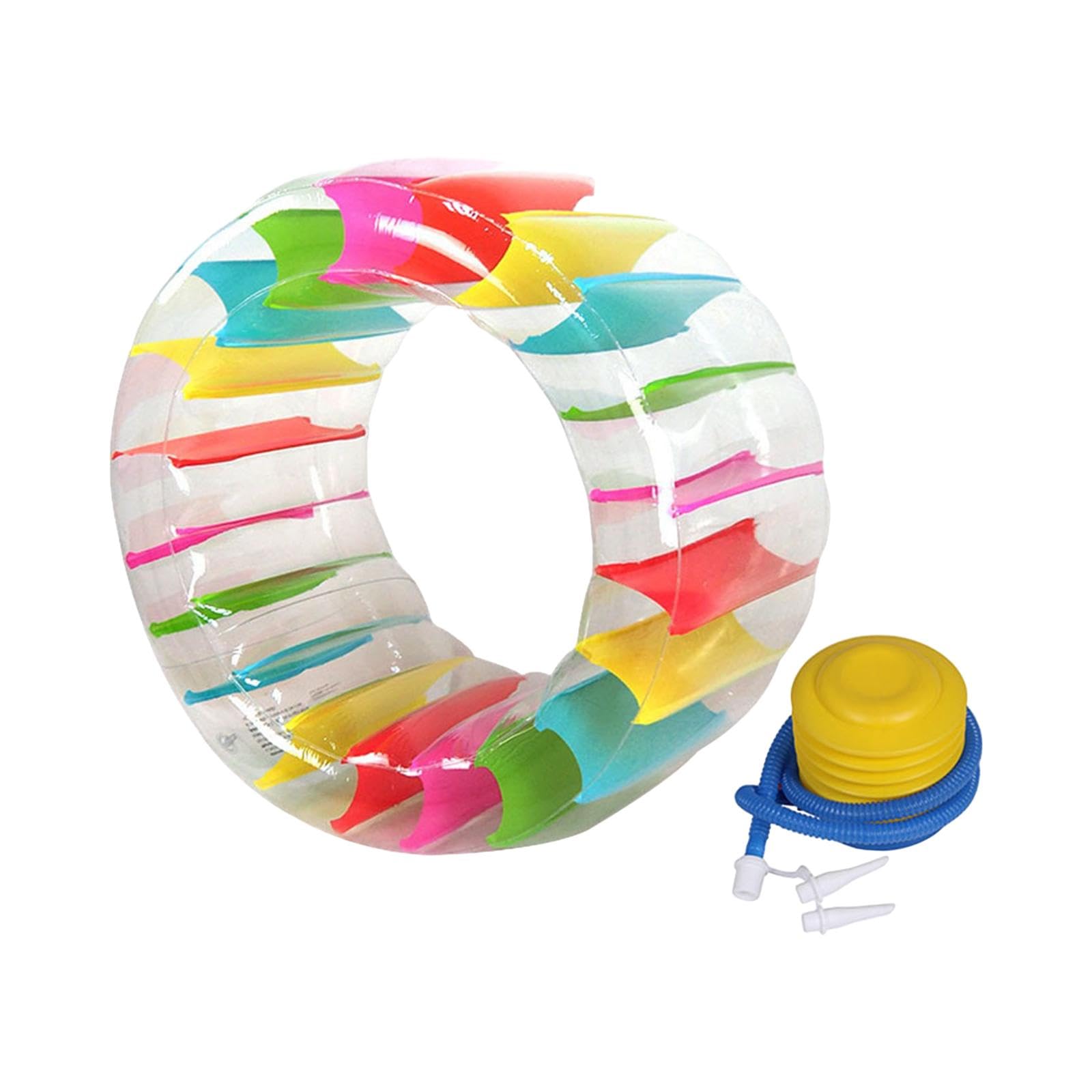 Rouleau Gonflable Bouée Piscine Roue Aquatique Tube de Flottaison Idéal pour Coordination en PVC Souple pour Activités de Famille Fête en Plein Air Ja, 100cmx60cm