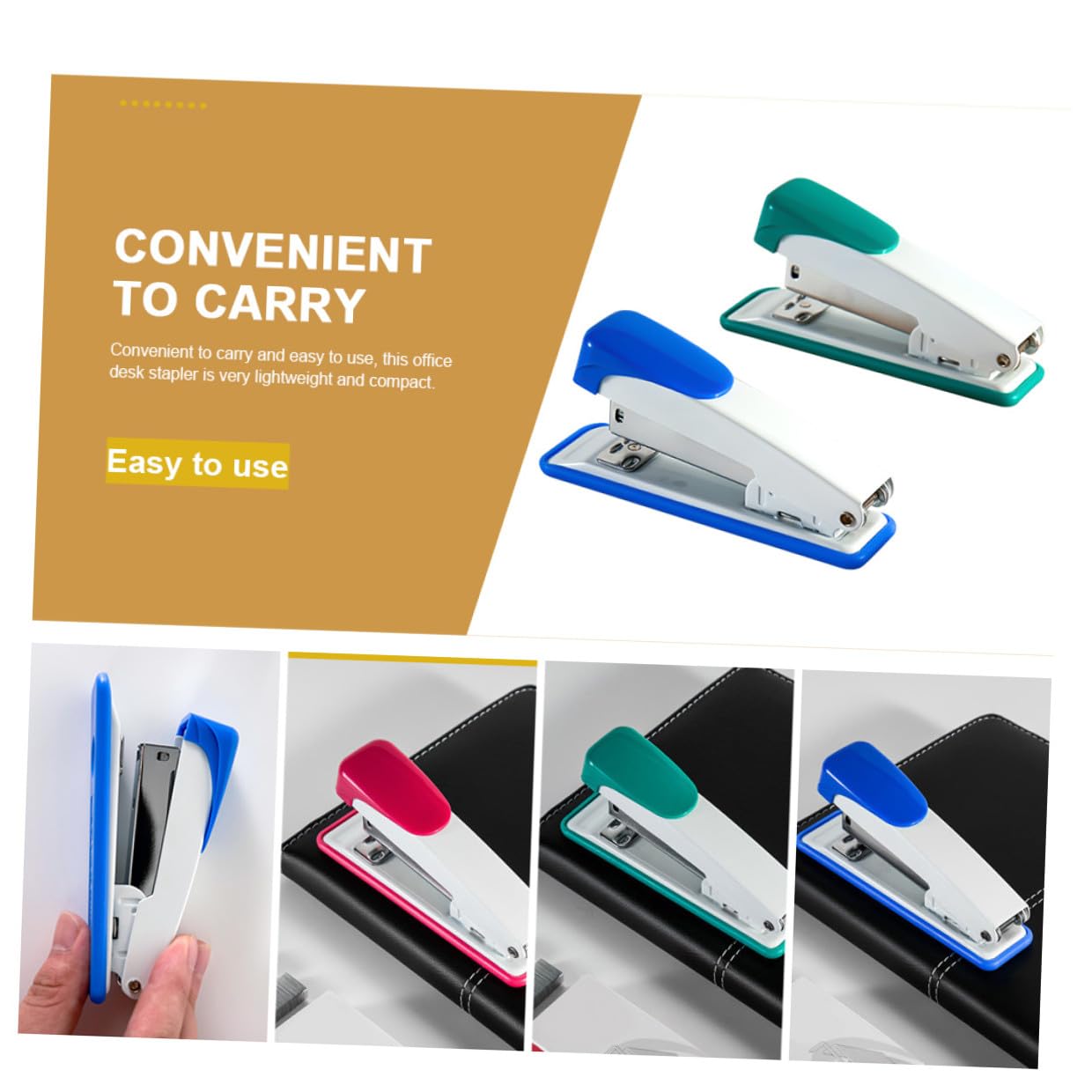 jojofuny 2 set Cucitrice Standard Per Cancelleria Per Carta Ufficio Piccolo Con Punti Metallici Medio Strumento 2 pezzi * 2 Colore Casuale