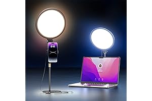 Kaiess 10.5" Desk Ring Light with Stand: Professional Zoom Call Lighting for...