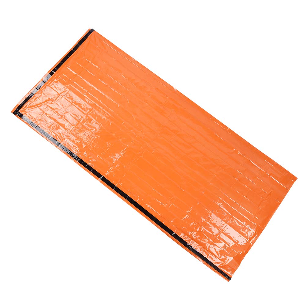 Natudeco Portable Emergency Sleeping Bag Waterproof Lightweight Survival Shelter Reflective Blanket Camping Mat Keep Warm Orange fo?Outdoor