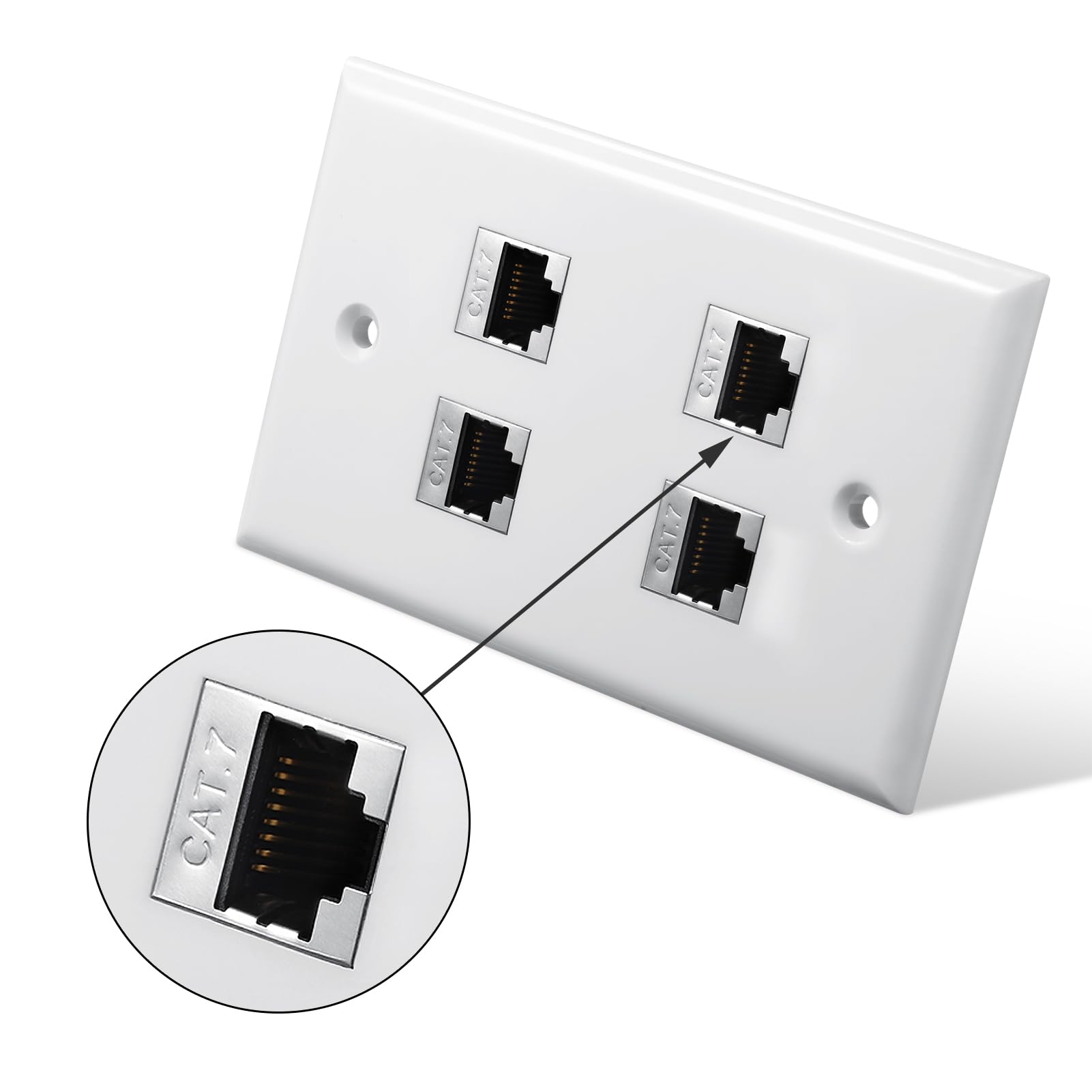 Lot de 2 coupleurs RJ45 RJ45 femelle vers femelle pour câble Cat7/Cat6a/Cat6/Cat5e