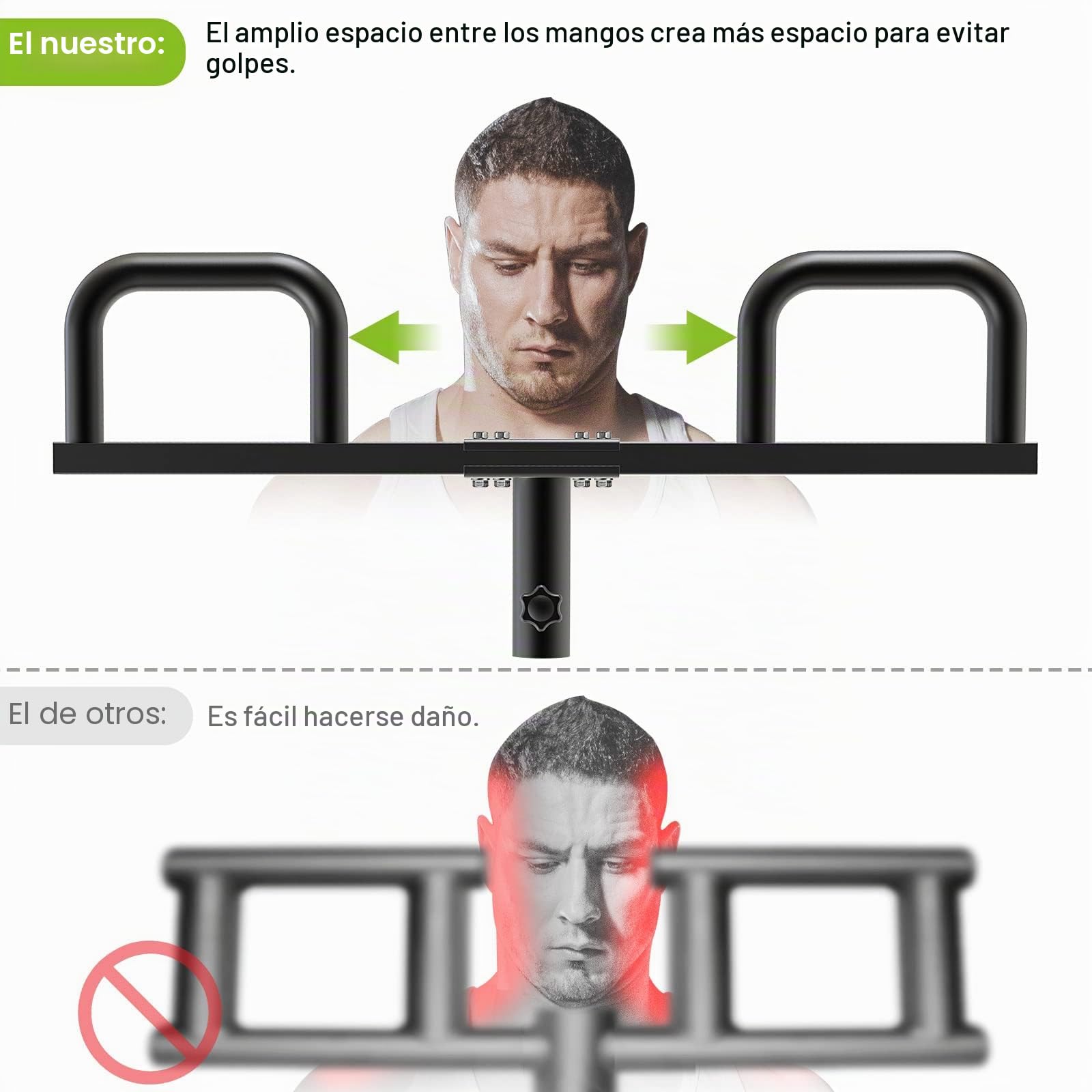 Kipika Viking Press - Accesorio para minas terrestres - Agarre 3 en 1 para entrenamiento versátil, compatible con barra olímpica, gimnasio en casa, esencial para peso muerto, sentadillas y remas