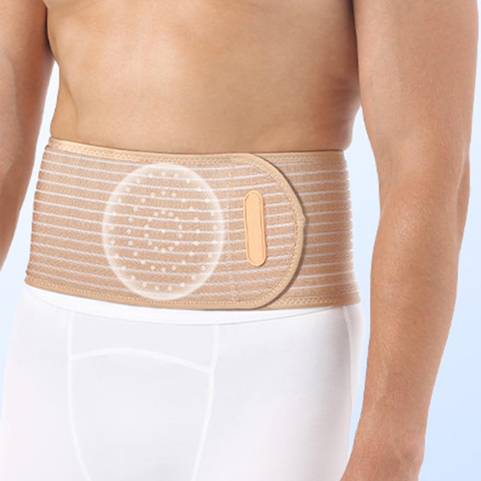 Fascia Ernia Ombelicale per Uomo E Donna, Fascia Addominale Contenitiva con Cuscinetto di Compressione Ventilato per la Pressione Addominale, Delicata sulla Pelle(Pink,Large)