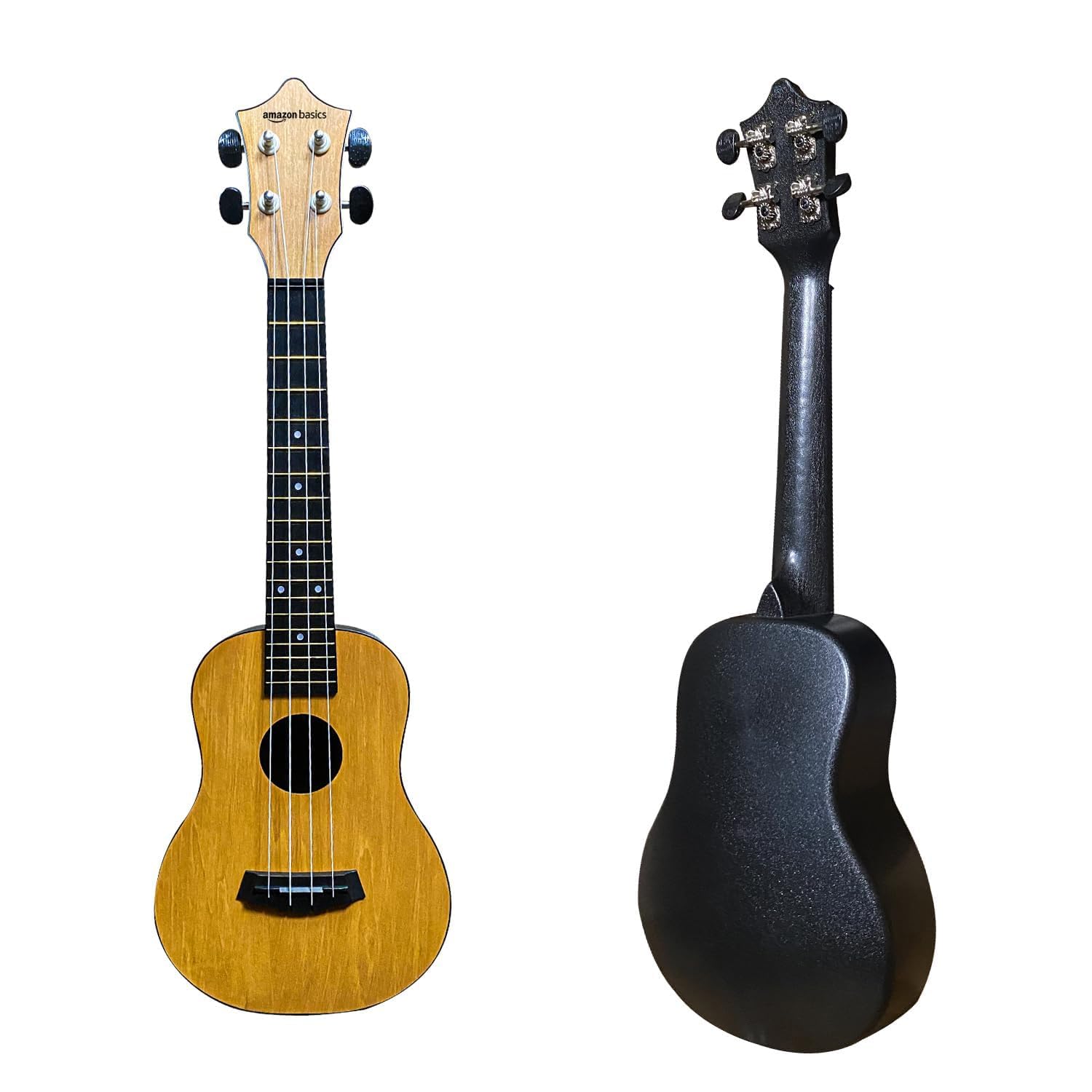 Amazon Basics Concert Size Ukulele Kit, Nylon Strings for warm, mellow and bright tones | Basswood Body | ABS back | Matte Finish, with Bag, Picks, Strap - Natural Brown - Image 6 thumbnail