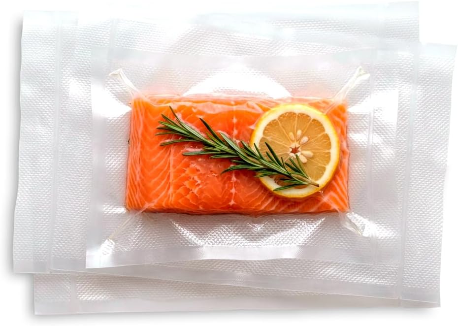 ATVCB Channeled Vacuum Sealer Bags for Sous Vide 12" x 16" – 100 Bags – -40°F to 221°F – For Chamber & External Sealers – BPA-Free Food Storage