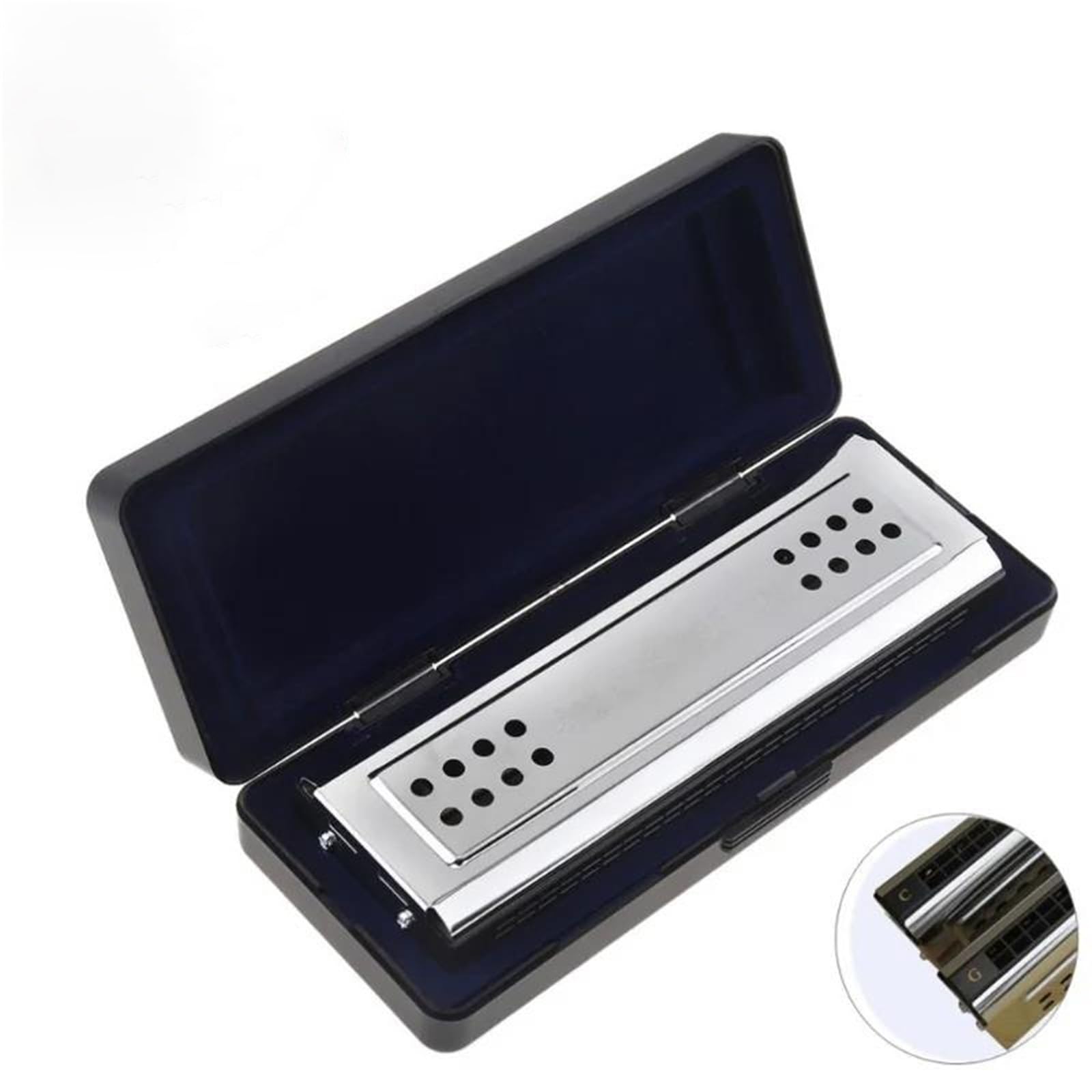 Harmonijka Profesjonalny Klucz 24-otworowy Firmy C&G Tremolo | Profesjonalny 24-otworowy klucz C&G Silver dwustronnego Tremolo lub dla początkujących