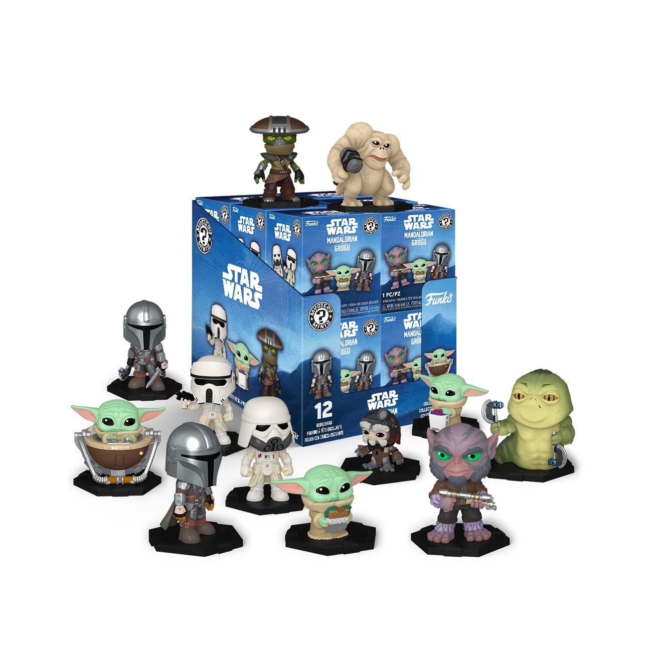 Funko Mystery Mini: Star Wars - The Mandalorian and Grogu - 1 of 12 various characters to collect - Styles may vary - Collectable Vinyl Figure - Gift Idea