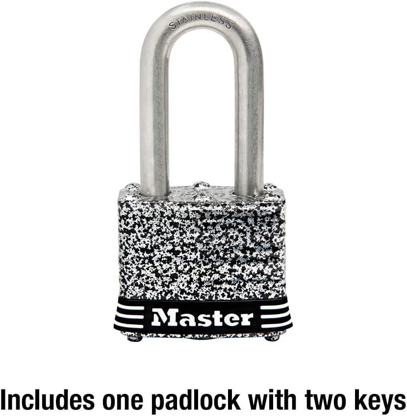 Master Lock 3SSKADLF Stainless Steel Outdoor Padlock with Key, 1 Pack