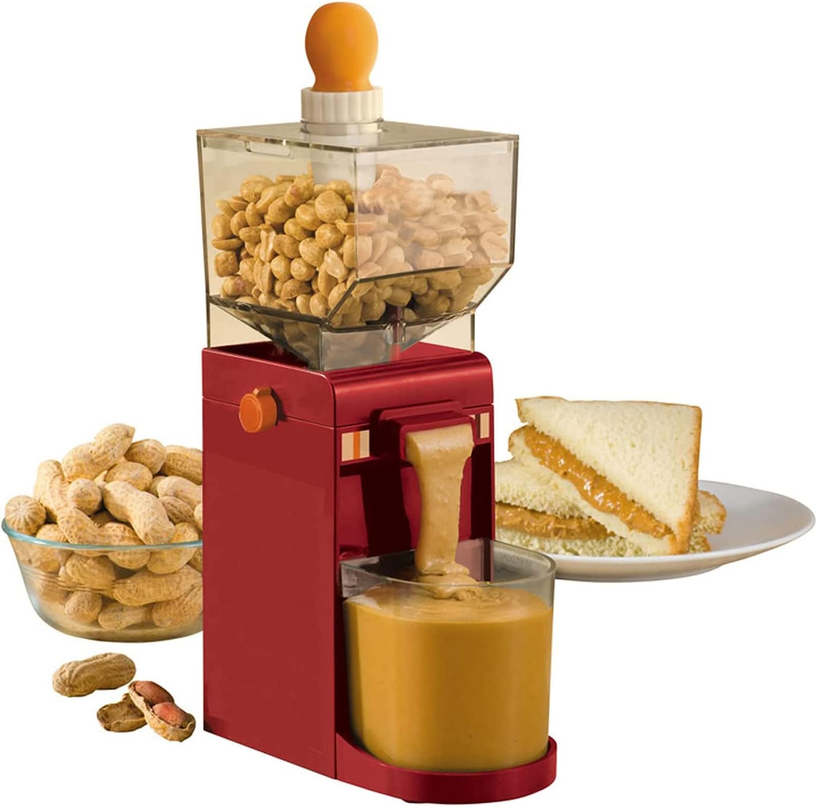 Household Peanut Grinder, Mini Peanut Butter Machine, Electric Grain Grinder with Non-Slip Base, for Almonds, Coffee Bean Grinder