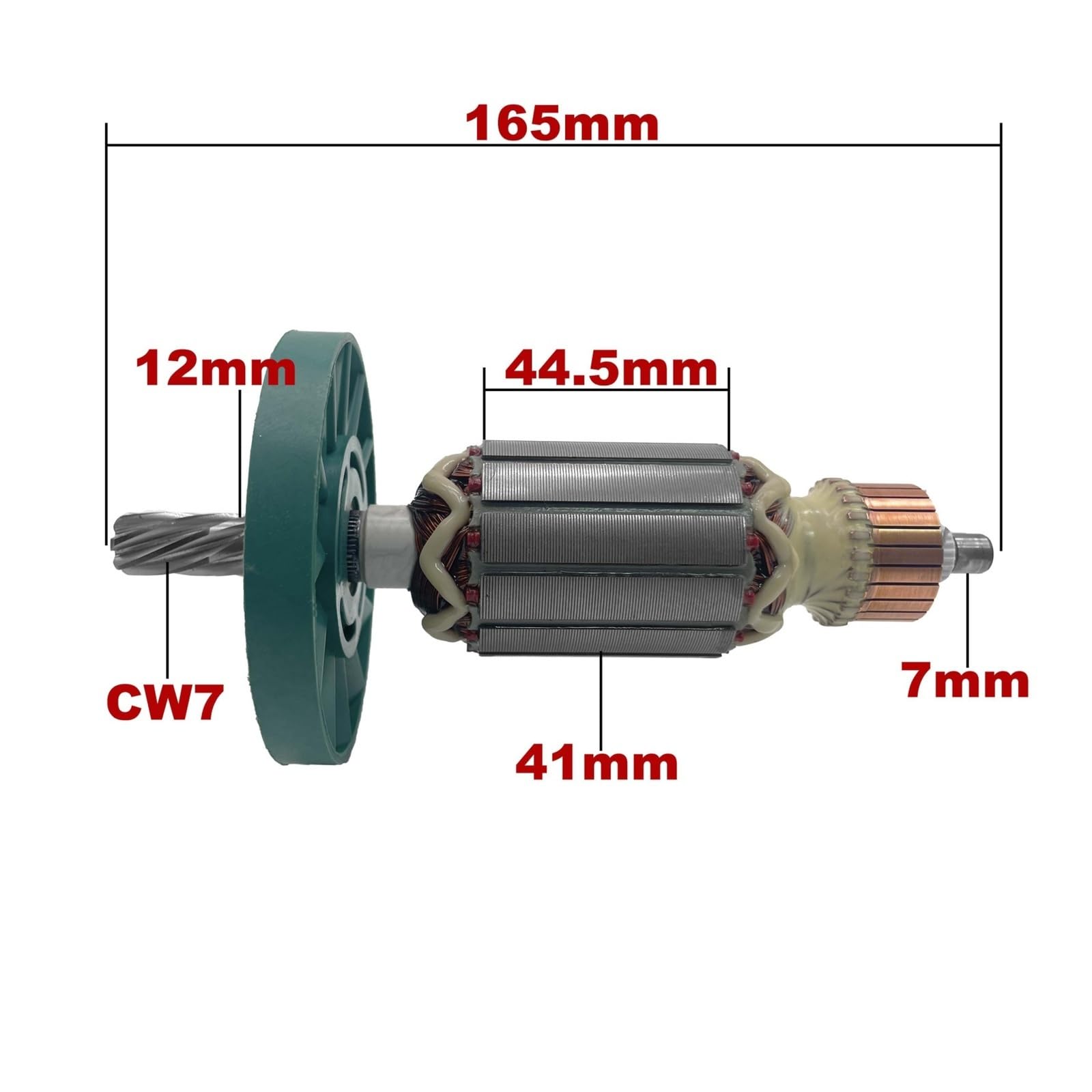 Piezas De Repuesto For Taladro Percutor De Rotor De Armadura AC 220V 240V,(Compatible Con MAKITA HM0810 HM0810T 516148-3)(Armature)