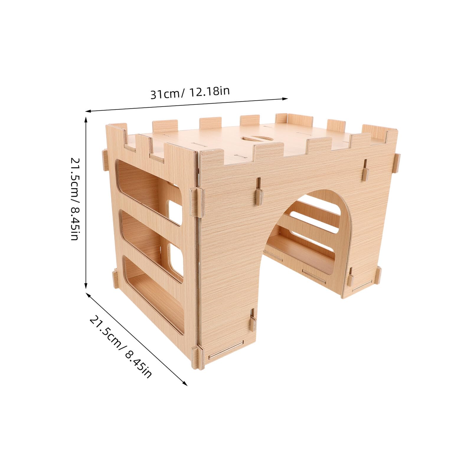 GALPADA Mangeoire à Foin Multifonctionnelle en Bois pour Lapins et Cochons D’Inde Distributeur de Foin avec Cachette Intégrée Râtelier Anti-Gaspillage pour Petits Animaux Usage