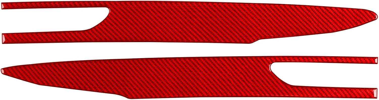 Carbon Fiber Car Rear Row Tail Indicator Light Red Cover Exterior Trim Sticker Decal Accessories 2PCs Compatible with Ford Focus C346 ST/RS/S/SE/SEL/Titanium 2012 2013 2014 2015 2016 2017 2018