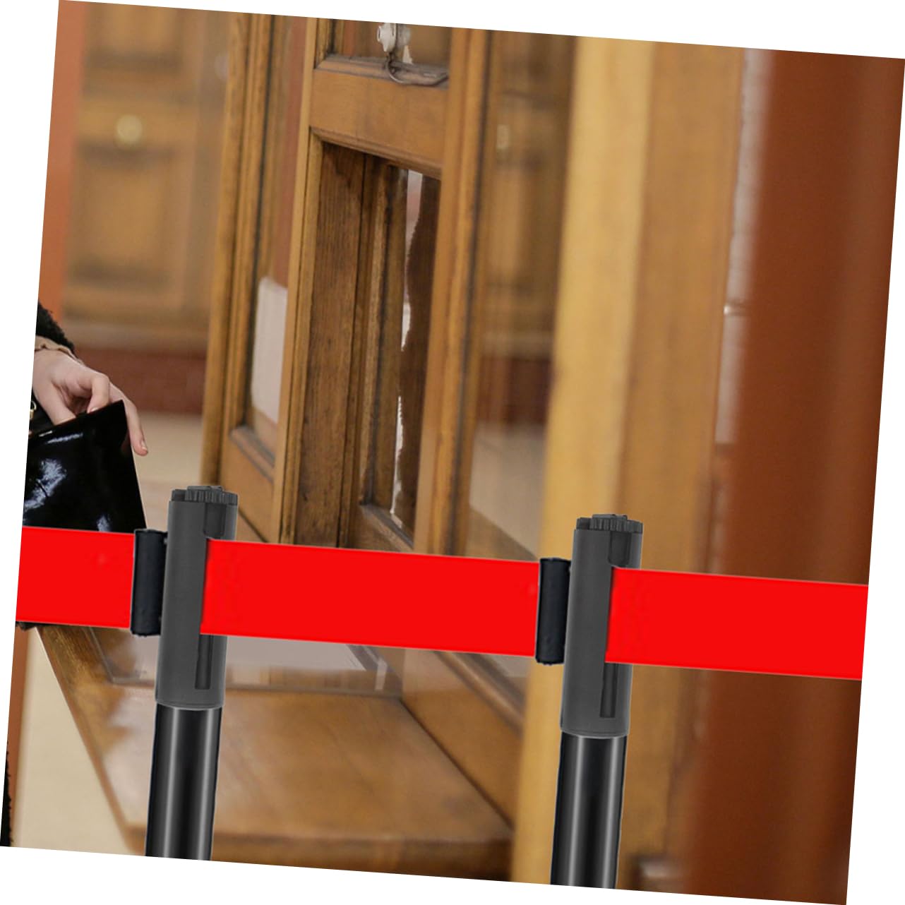 3 Pz Accessori Per La Testa Da Tirare Barriera a Nastro Retrattile Clip Barriera Per Cintura Retrattile Supporto a Parete Per Barriera a Cintura Portafune Per Barriere Black Abs