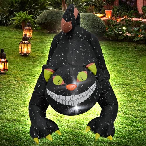 4FT Black Cat Halloween Inflatable Decoration Halloween with LED Lights - image 3