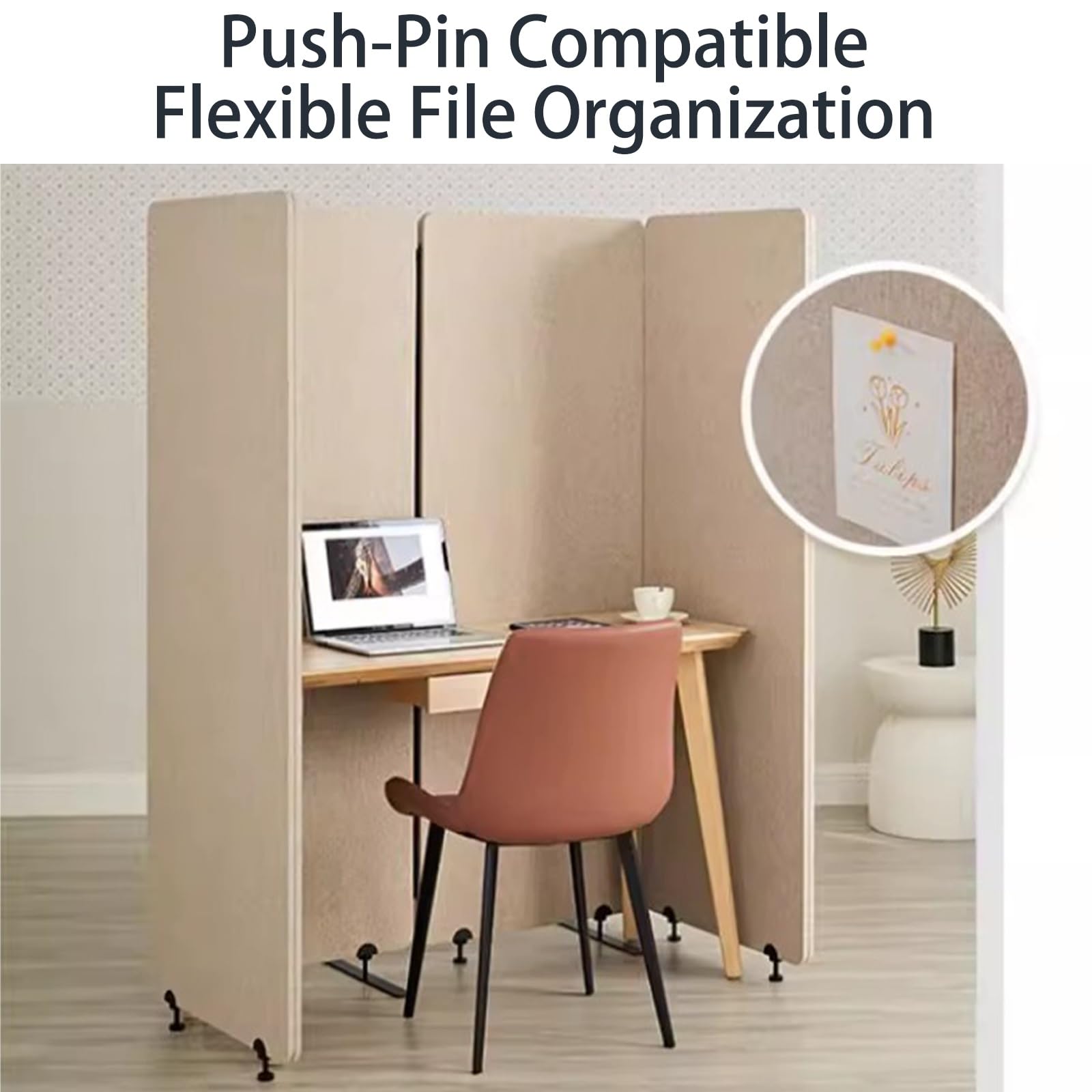 Pannello acustico pieghevole, in tessuto minimalista, insonorizzante, per ufficio, casa, bar, sala espositiva, design portatile (B160 x 180 cm)