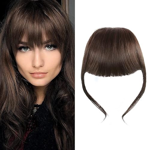 Miniatura 8 de Shinon  Flequillo con clip de cabello humano extensión de cabello fleco
