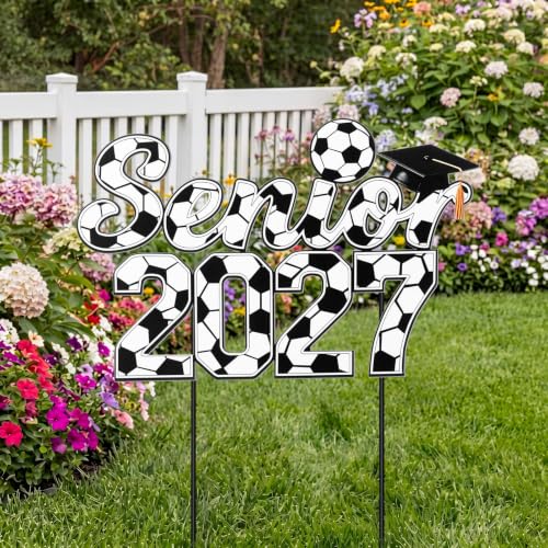 Moxweyeni Sign 2027 Decoration Soccer Yard Sign with Stakes Metal 22 Inch by Moxweyeni - Used condition - US$11.92