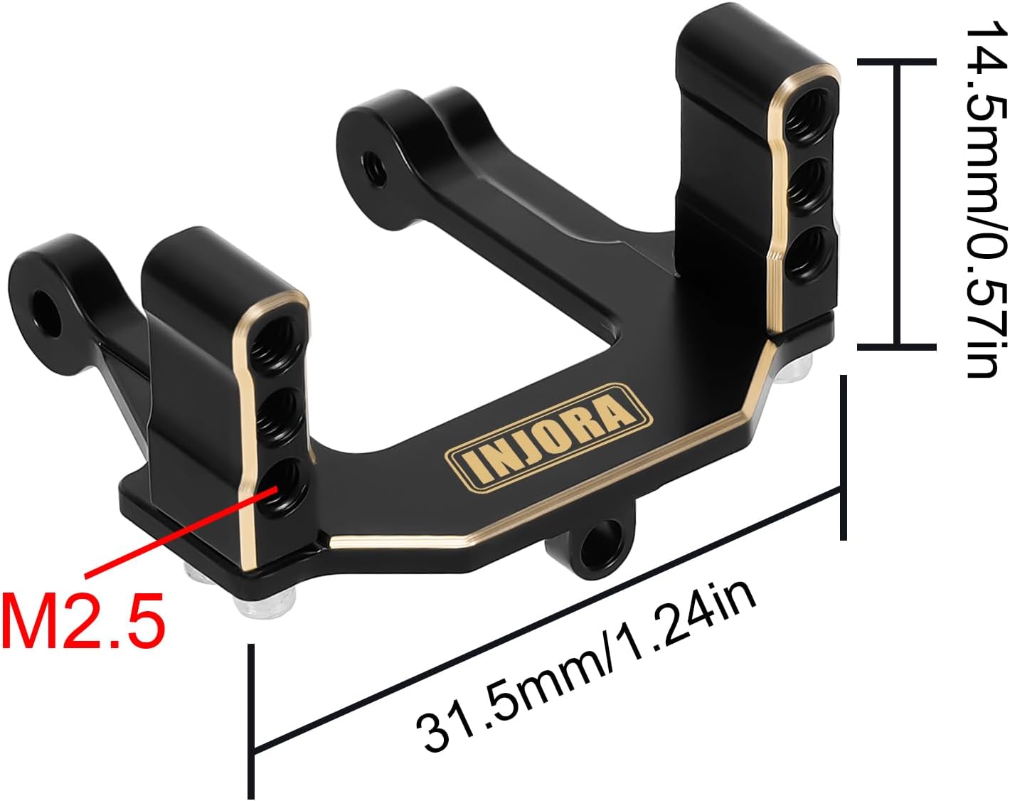 INJORA High Voltage Large Torque Metal Gear Digital Micro Coreless Servo with Servo Horn Mount for 1/18 RC Crawler Redcat Ascent-18