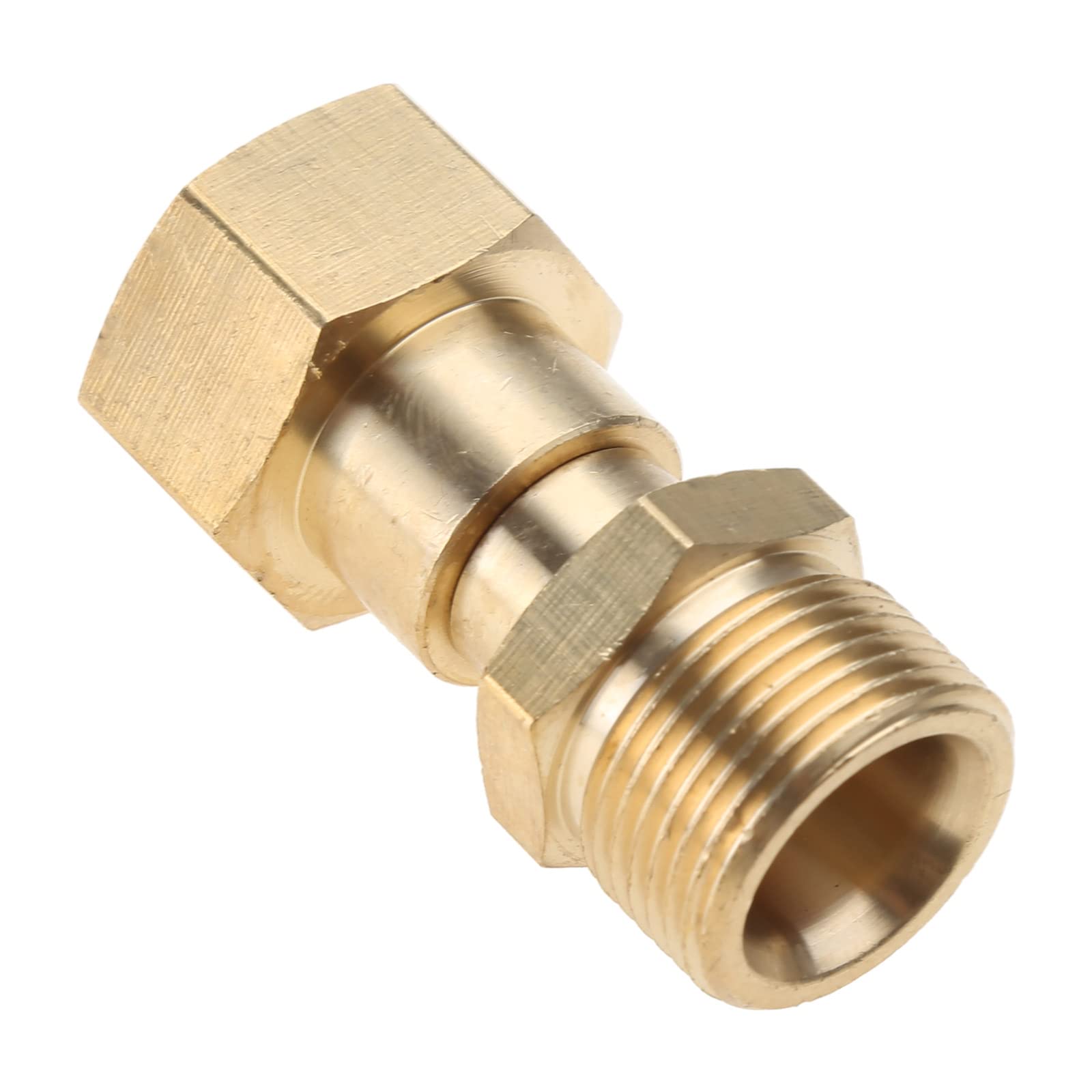 Rotating Hose Adapter M22 Fitting 360 Degree Rotation Washer Outlet Adapter Replacement for Cleaning Equipment Garden Hose Brass Nozzle