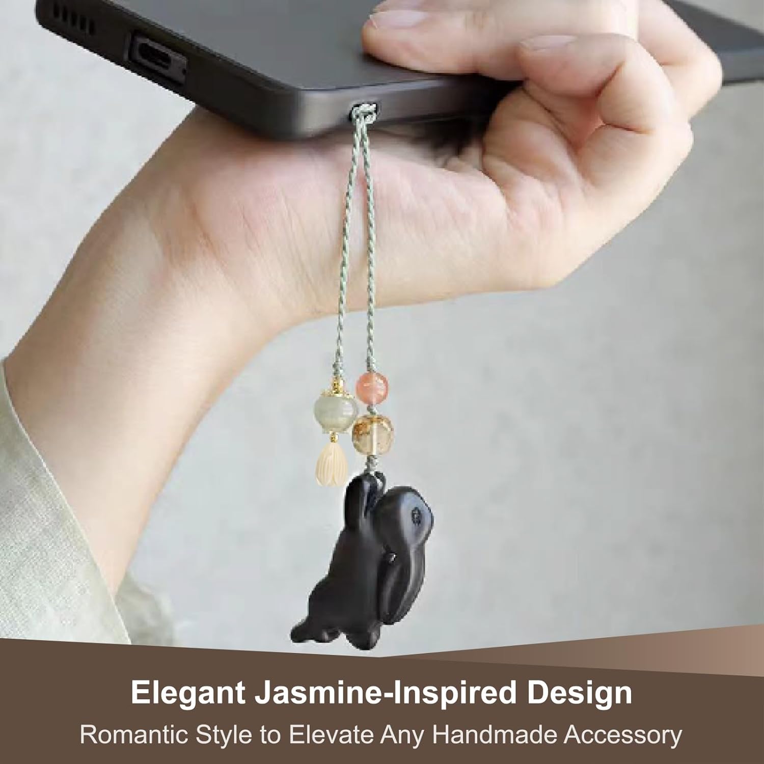 50Pcs Jasmine Bead Artificial Hawaiian Flower Beads Coral Flower Petal Beads for Jewelry Making White Floral Beaded Shell Supplies for Scrapbooking DIY Crafts Wedding Decors - Image 5