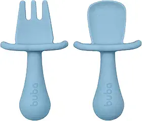 Kit Talheres Silicone Azul, Buba
