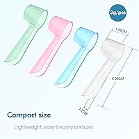 Vista 3 de 4 fundas para cabezales de cepillo de dientes (multicolor) compatibles con cabezal de cepillo de dientes eléctrico Oral B + 1 soporte para cepillos
