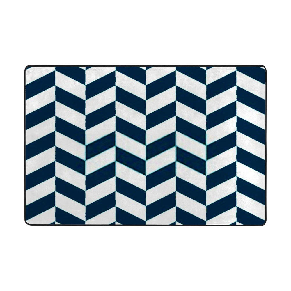 Tapis corail de salon bleu et blanc pour sols froids en tissu doux extensible