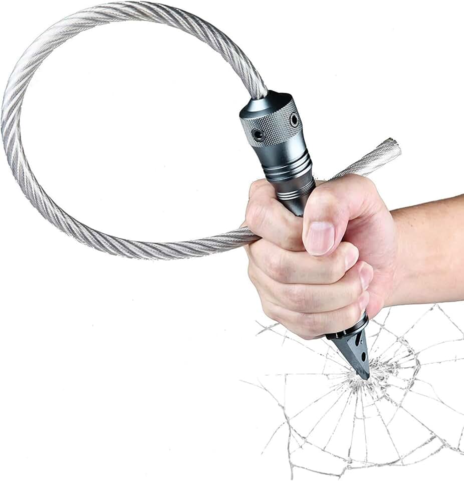 Hdynasty Látigo de Alambre de Acero Multifuncional Multiusos, látigo táctico de autodefensa portátil para Correr, Fitness Culturismo