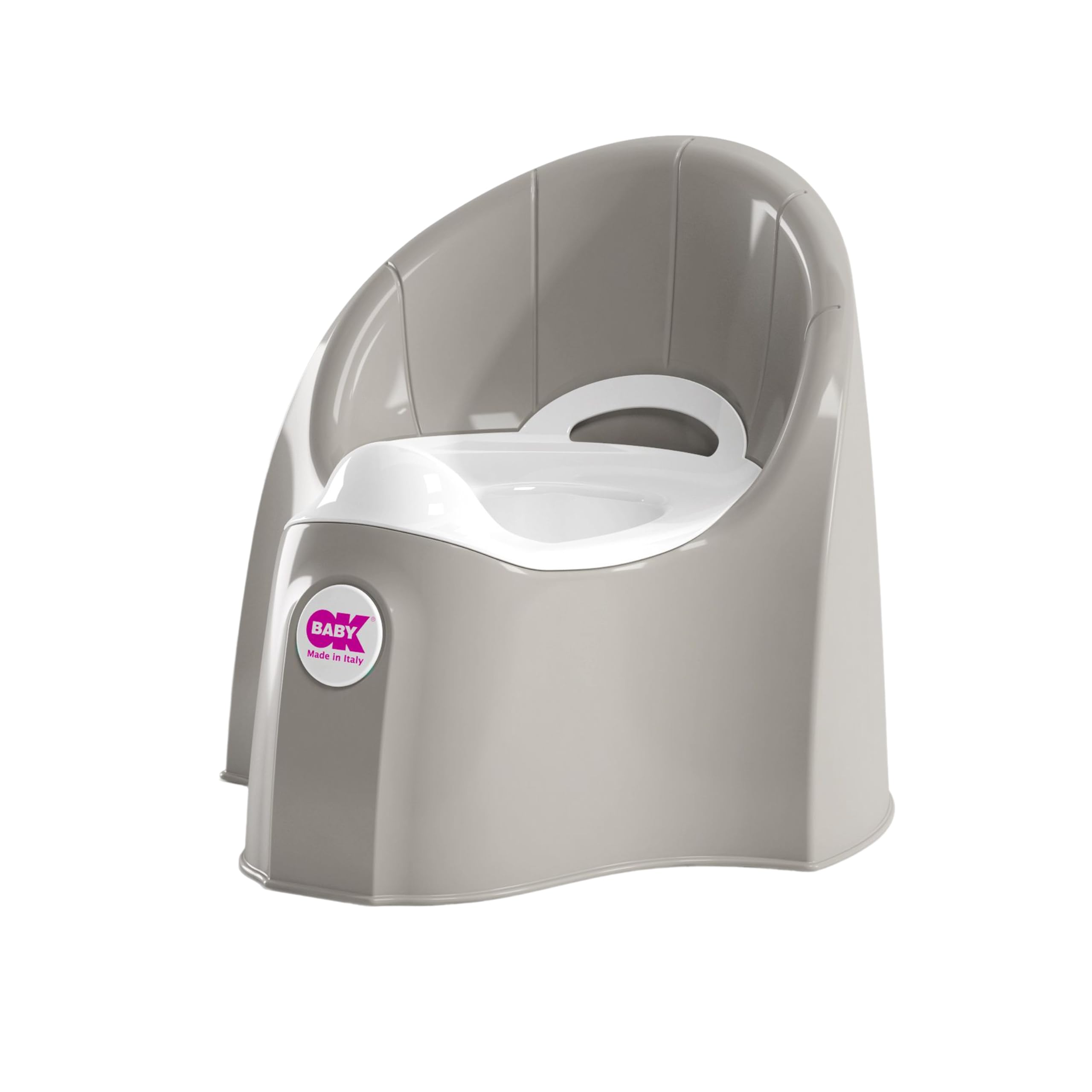 OKBABY Pasha – Toddler Potty with Anatomically Shaped Seat and High Backrest – Grey